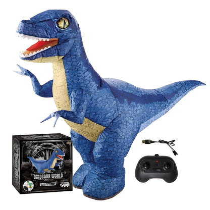 Remote Control Inflatable Velociraptor: Dinosaur World Action Figure