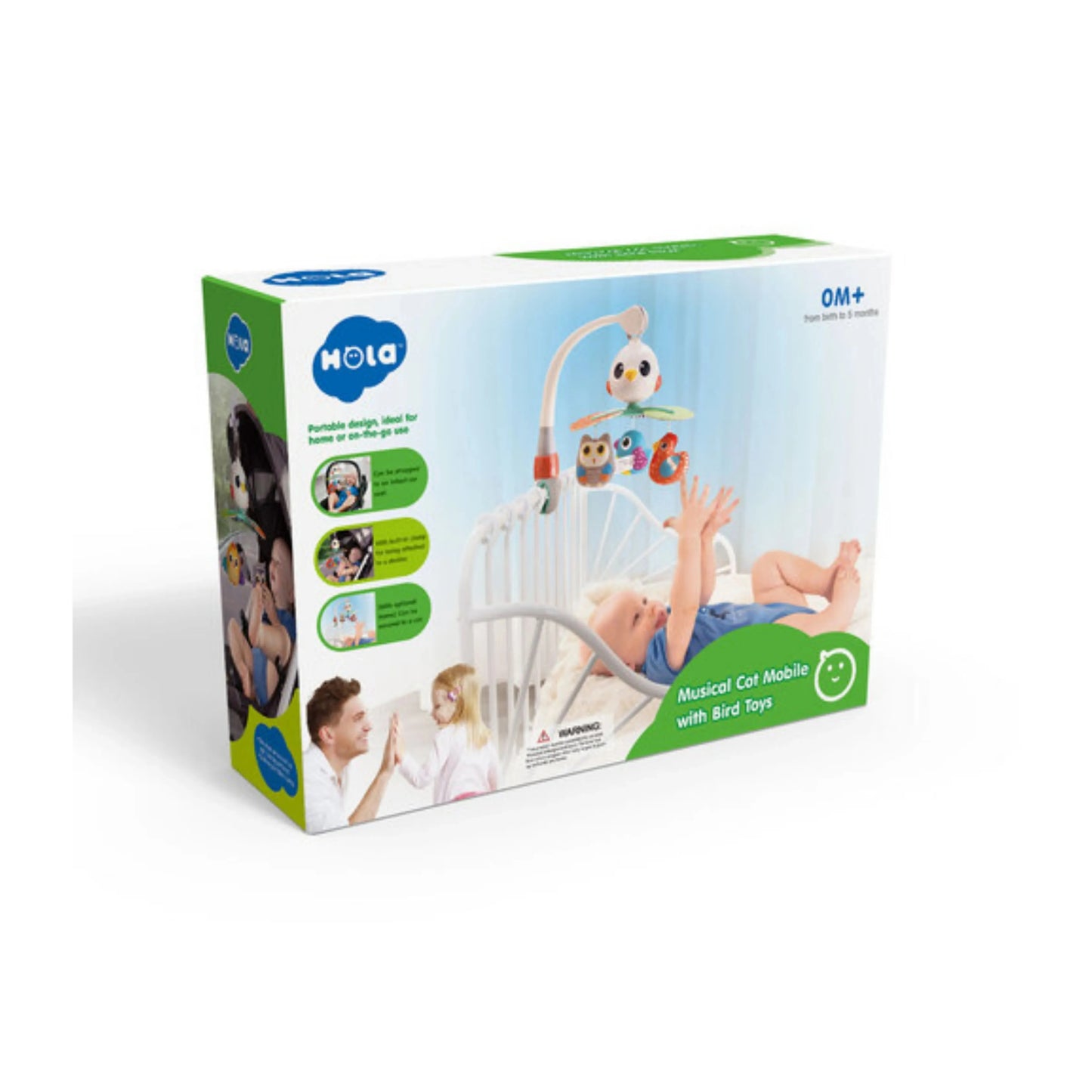 Hola E995 Musical Cot Mobile Birds For 0M+ Ages