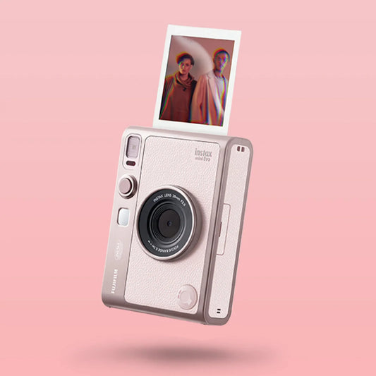 Fujifilm Instax Mini Evo Hybrid Instant Camera – Gentle Rose Premium Edition