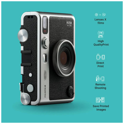 Fujifilm Instax Mini Evo Hybrid Instant Camera – Stone Gray Premium Edition