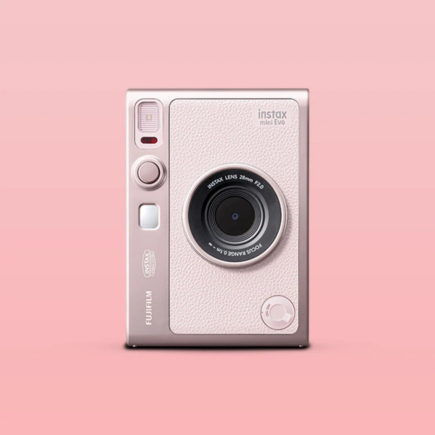 Fujifilm Instax Mini Evo Hybrid Instant Camera – Gentle Rose Premium Edition