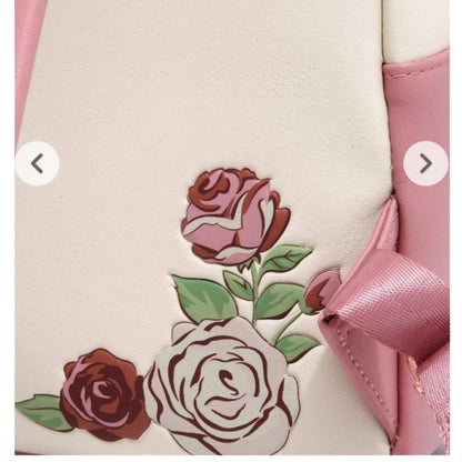 Loungefly Disney Beauty and the Beast Floral Rose Mini Backpack