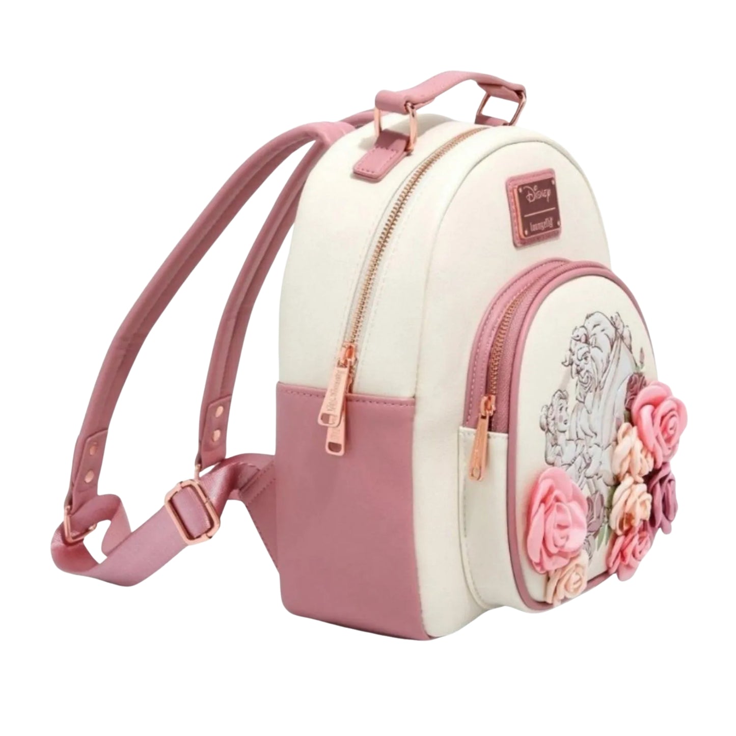 Loungefly Disney Beauty and the Beast Floral Rose Mini Backpack