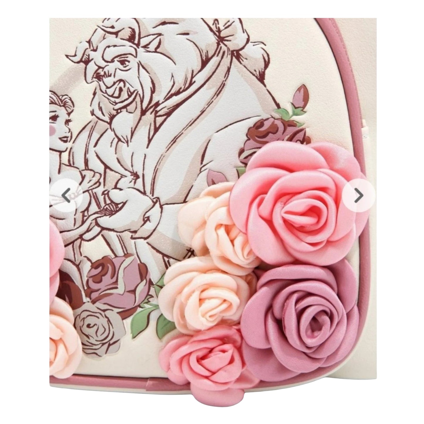 Loungefly Disney Beauty and the Beast Floral Rose Mini Backpack