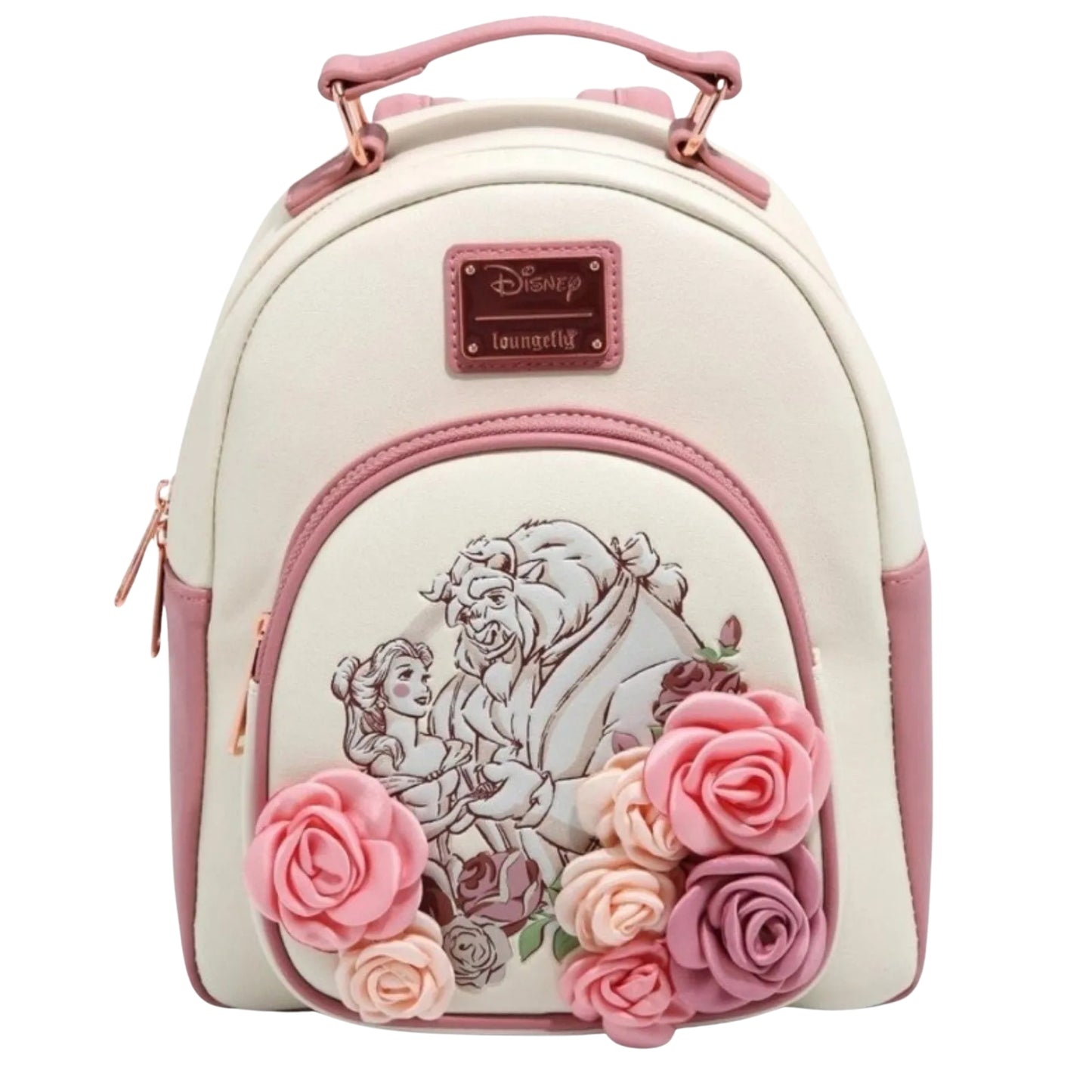 Loungefly Disney Beauty and the Beast Floral Rose Mini Backpack