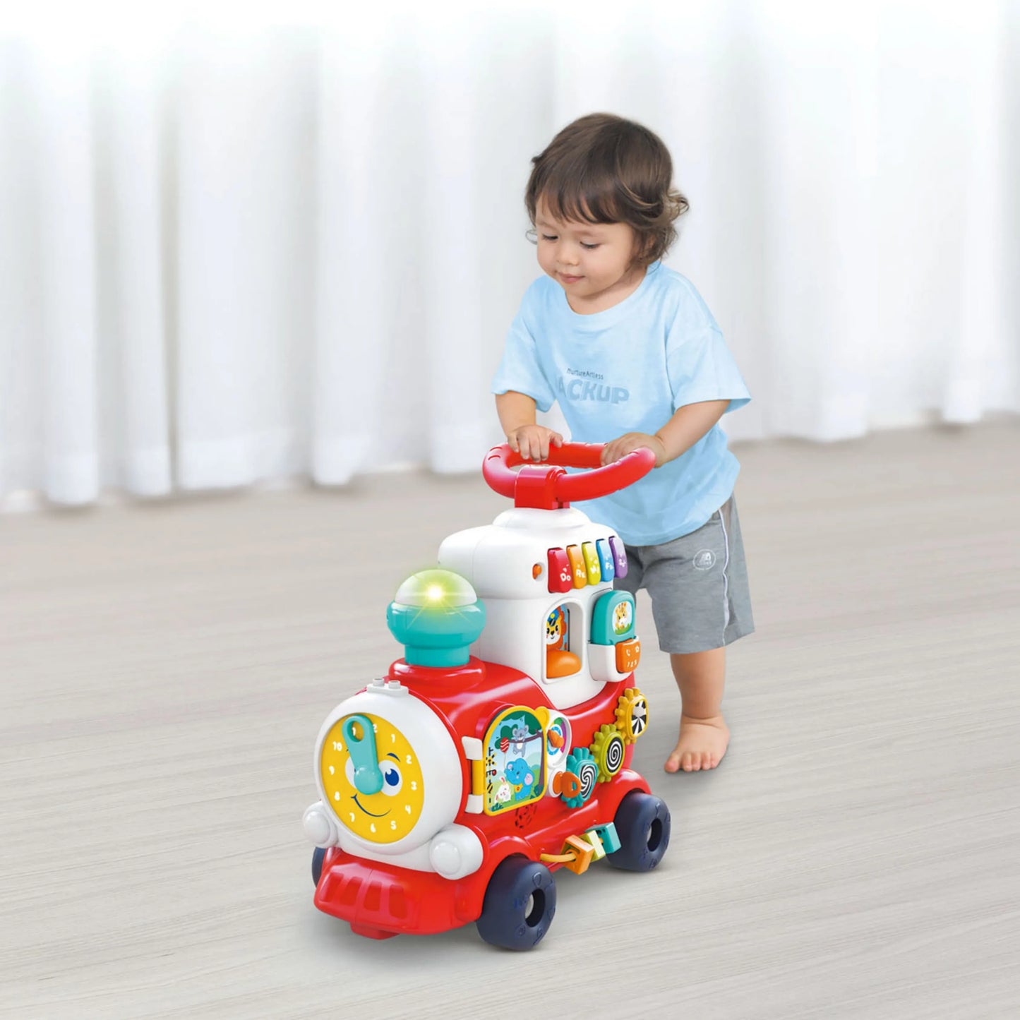 Hola HE8990 4 In 1 Push Walker & Ride On Learning Train For 12M+ Ages