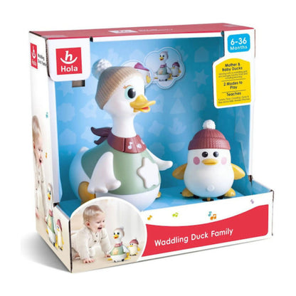 Hola HE998701 Waddling Duck With One Baby Duck For 6M+ Ages
