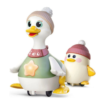 Hola HE998701 Waddling Duck With One Baby Duck For 6M+ Ages