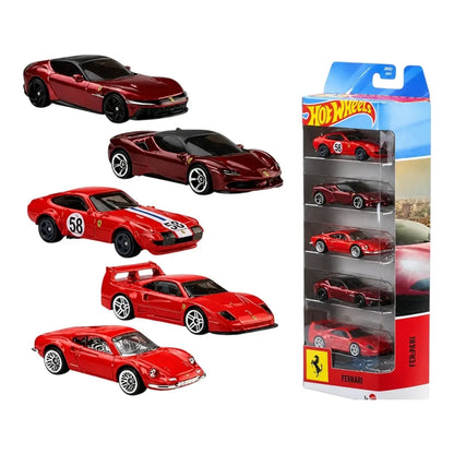 Hot Wheels Ferrari 5-Pack 1:64 Scale Die-Cast Car Set