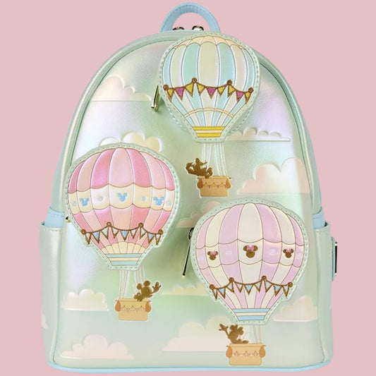 Loungefly Disney Mickey Minnie Mouse Hot Air Balloon Mini Backpack