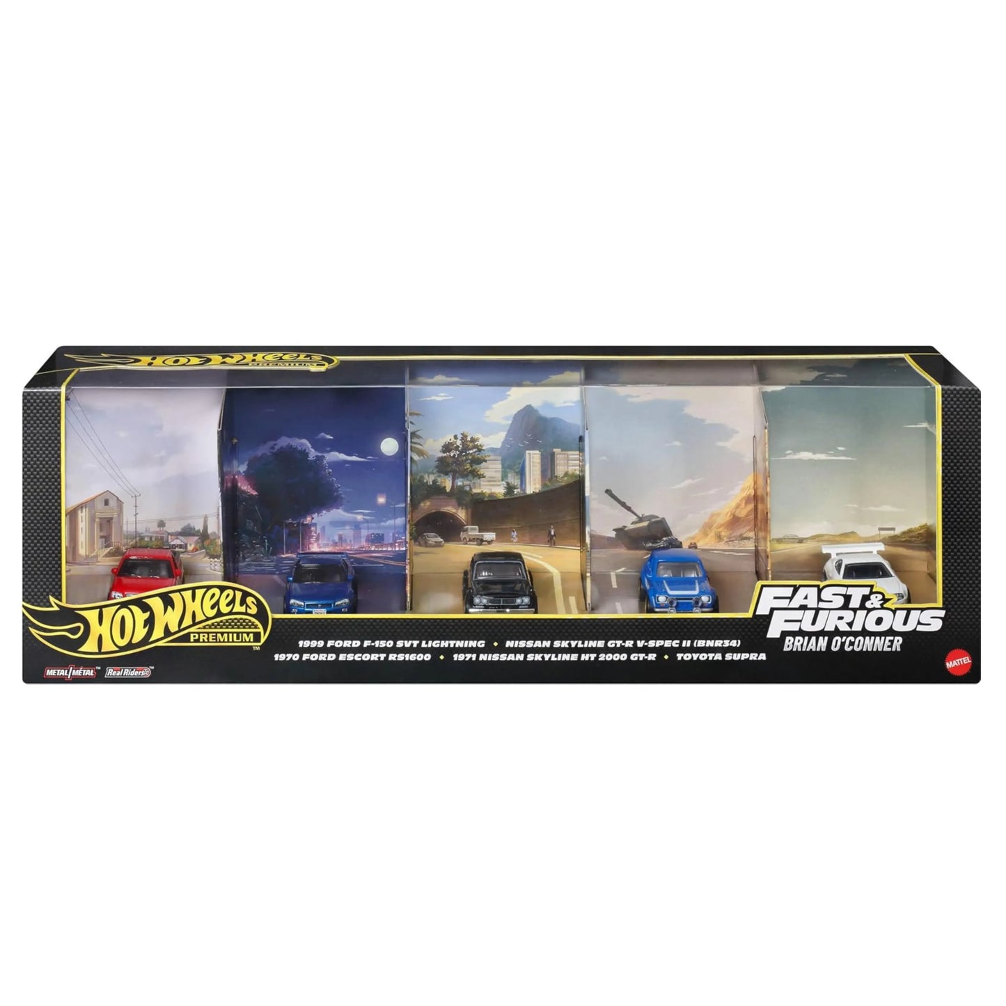 Hot Wheels Premium Fast &amp; Furious Brian O'Conner 5-Car Collector Set