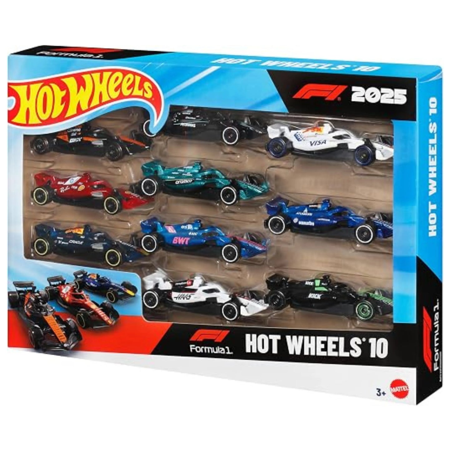 Hot Wheels F1 2025 Formula 1 10-Car Collector Set