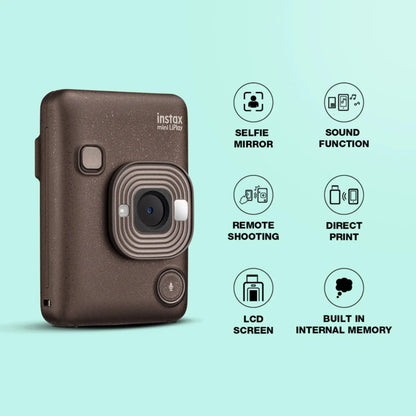 Fujifilm Instax Mini LiPlay Hybrid Instant Camera – Deep Bronze