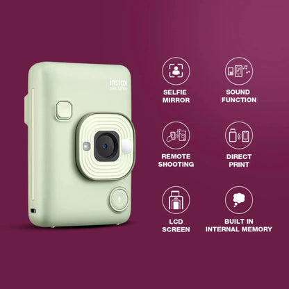Fujifilm Instax Mini LiPlay Hybrid Instant Camera – Matcha Green