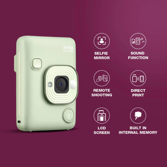 Fujifilm Instax Mini LiPlay Hybrid Instant Camera – Matcha Green