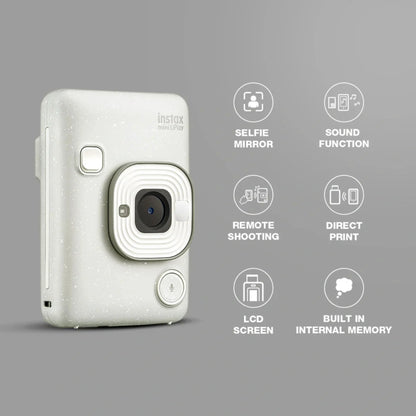 Fujifilm Instax Mini LiPlay Hybrid Instant Camera – Misty White