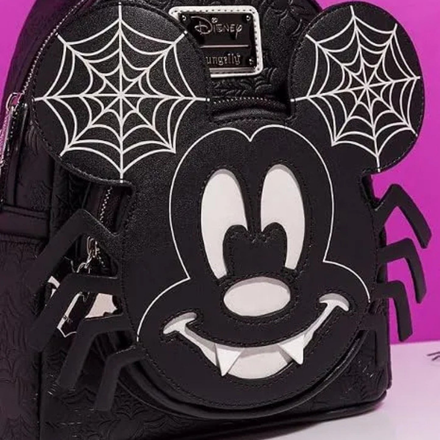 Loungefly Disney Mickey Mouse Spider Glow-in-the-Dark Mini Backpack