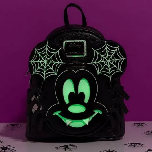 Loungefly Disney Mickey Mouse Spider Glow-in-the-Dark Mini Backpack