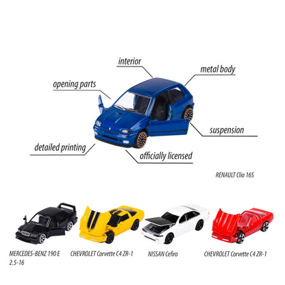 Majorette 5-Pack Diecast Cars: 90s Youngster Gift Pack