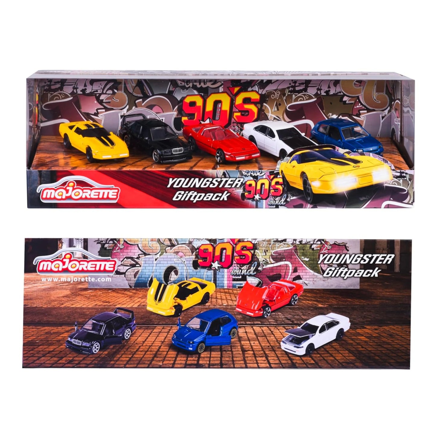 Majorette 5-Pack Diecast Cars: 90s Youngster Gift Pack