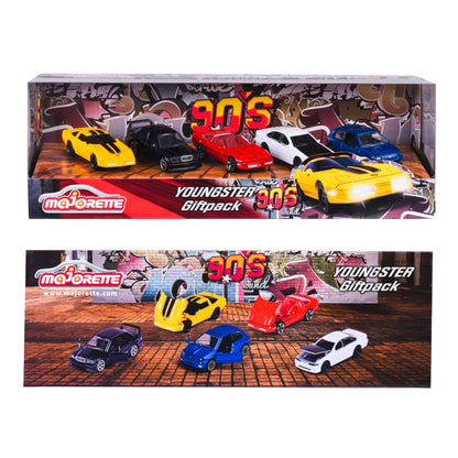 Majorette 5-Pack Diecast Cars: 90s Youngster Gift Pack