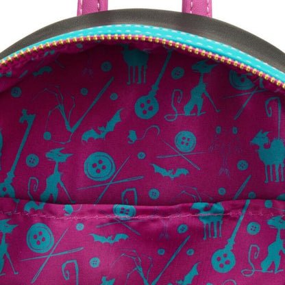 Loungefly Coraline Pink Palace Apartments Glow-in-the-Dark Mini Backpack