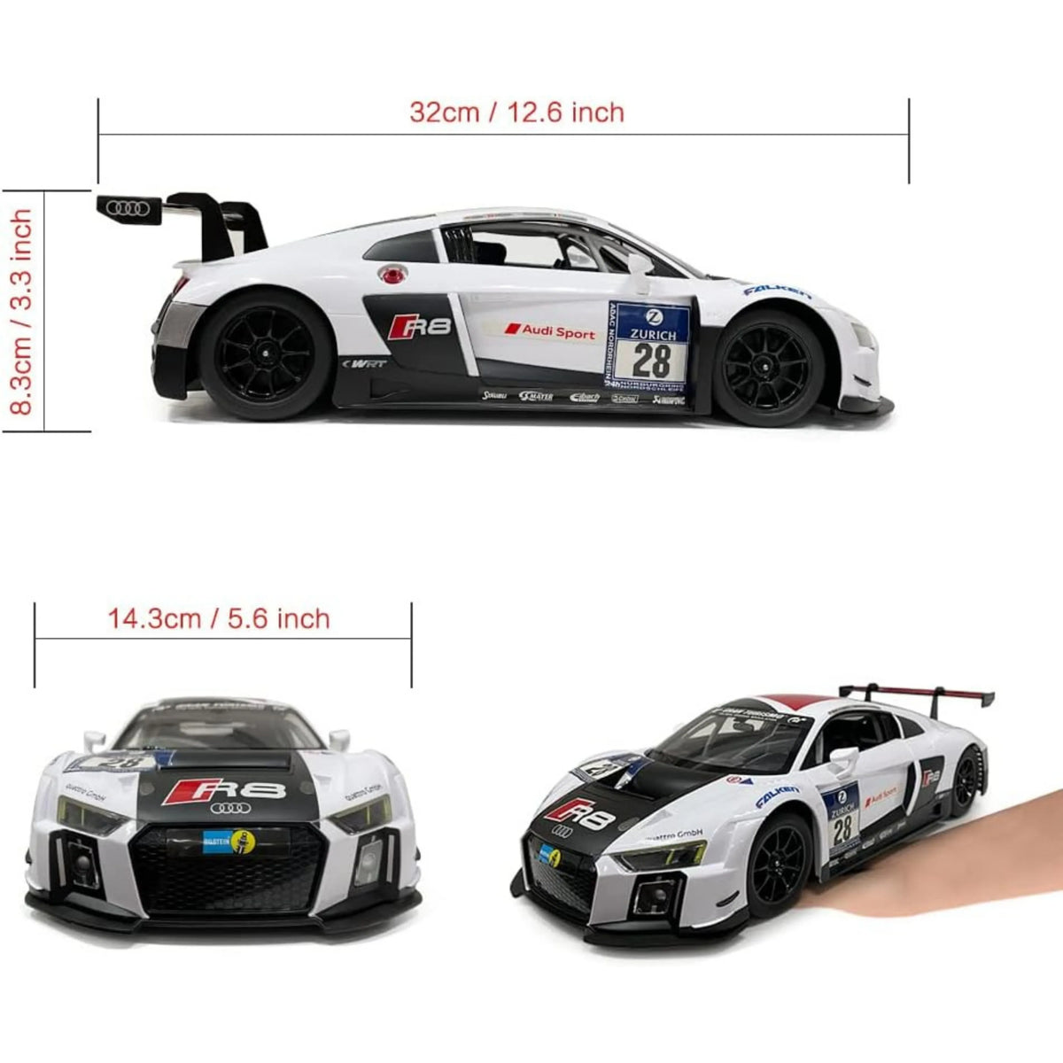 RASTAR 1/14 R/C Audi R8 LMS Remote Control Car