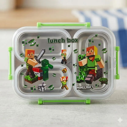 Kids 3-Compartment Stainless Steel Leak-Proof Bento Box