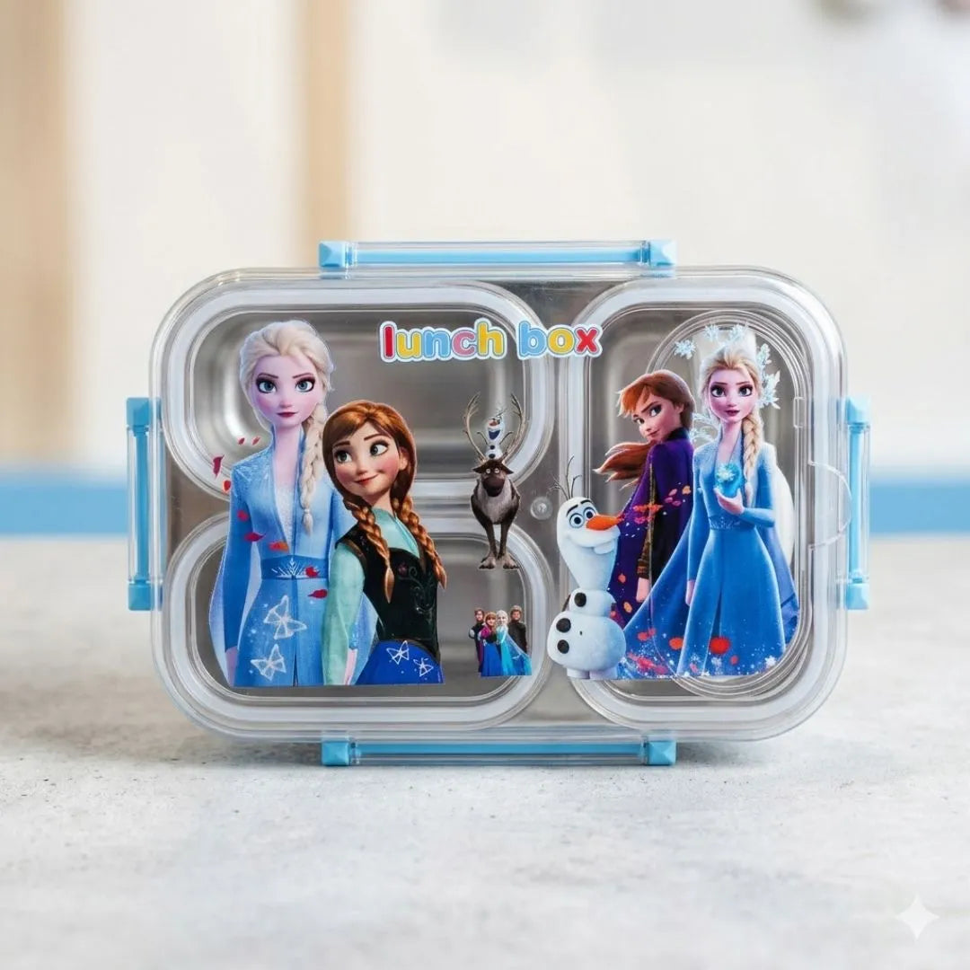 Kids 3-Compartment Stainless Steel Leak-Proof Bento Box