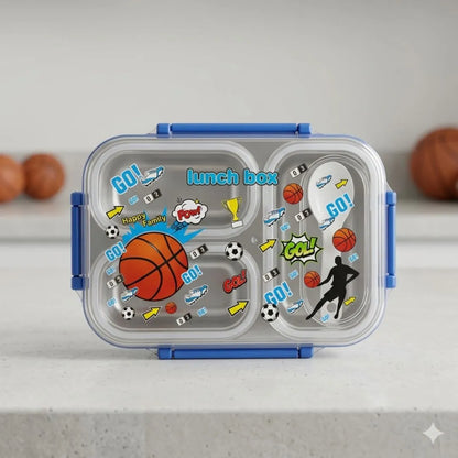 Kids 3-Compartment Stainless Steel Leak-Proof Bento Box