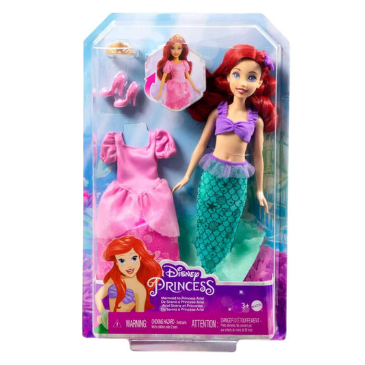 Ariel 2-in-1 Mermaid to Princess Doll with 2 Fashions and Accessories