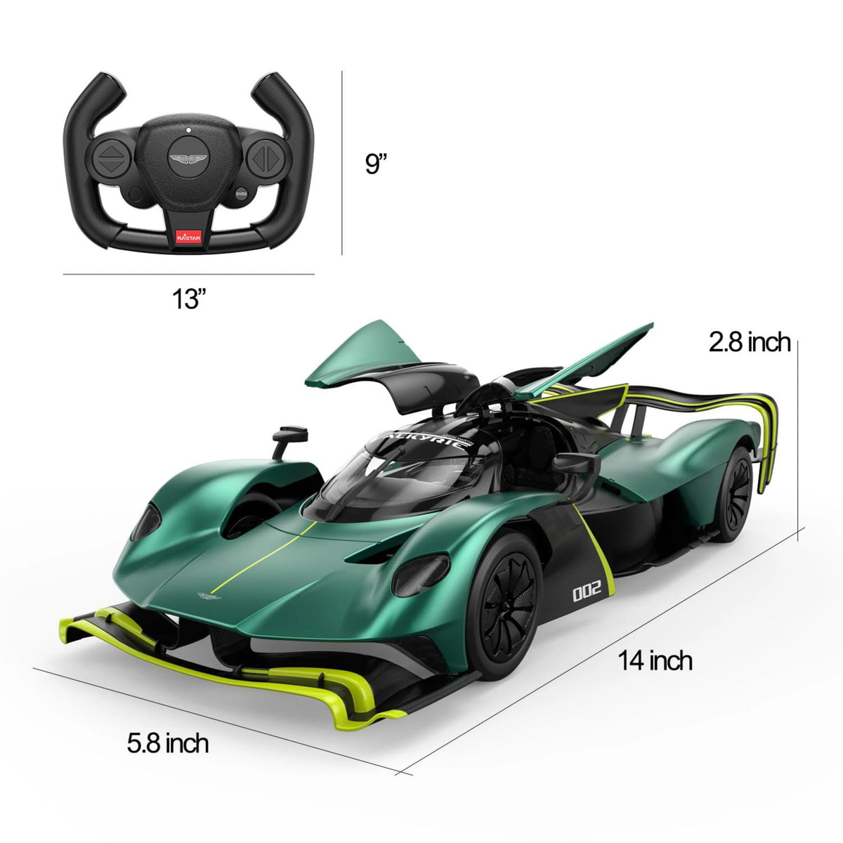 RASTAR 1/14 R/C Aston Martin Valkyrie AMR Pro Remote Control Car