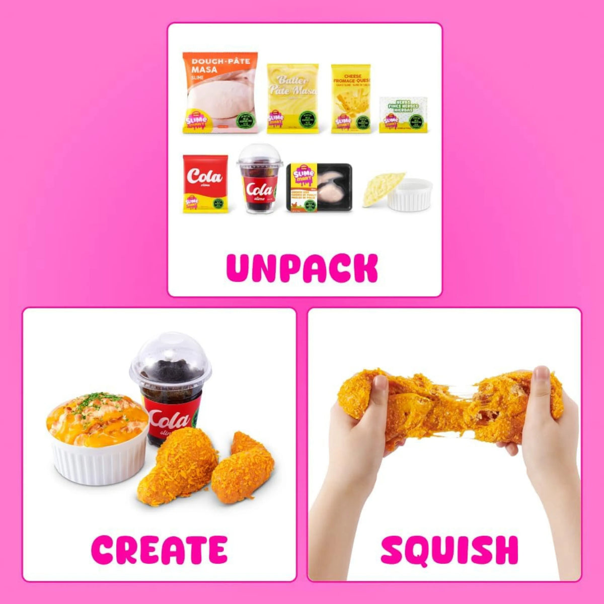 ZURU Slime Mart Make Your Own Realistic Slime Food Shopping Basket Playset