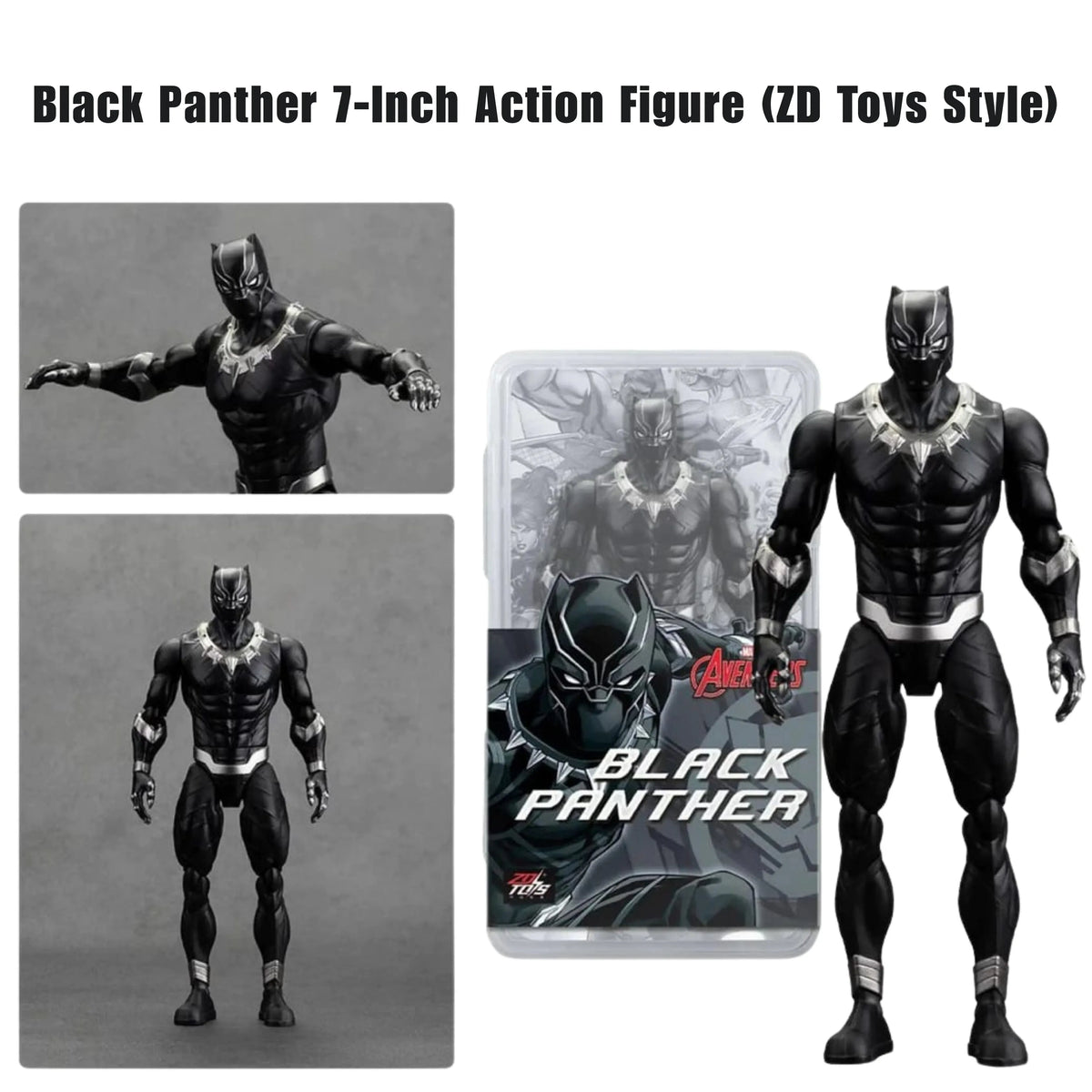 Black Panther 7-Inch Action Figure (ZD Toys Style)