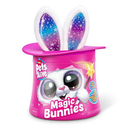ZURU Pets Alive Magic Bunnies Interactive Plush in Magic Top Hat