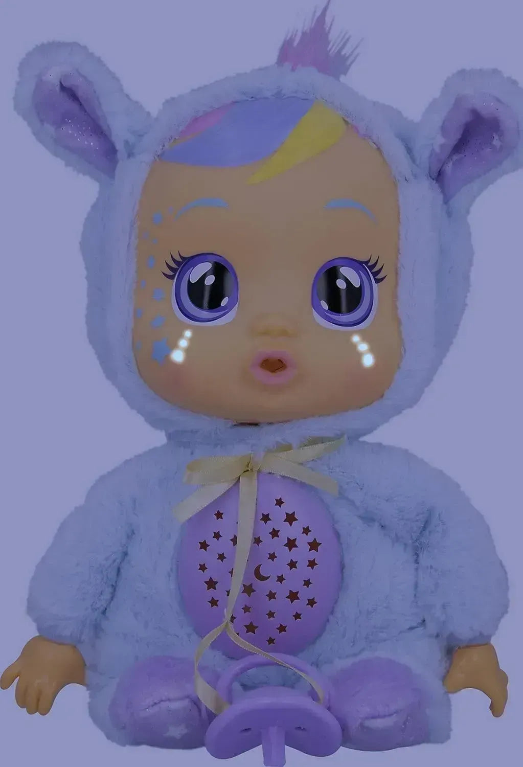 Cry Babies Goodnight Starry Sky Jenna | Soft Doll Sleep Remover, Crying LED Tears and Projects Stars with Relaxing Music - Gift for Girls