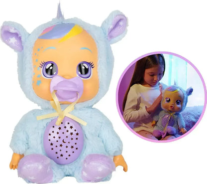 Cry Babies Goodnight Starry Sky Jenna | Soft Doll Sleep Remover, Crying LED Tears and Projects Stars with Relaxing Music - Gift for Girls