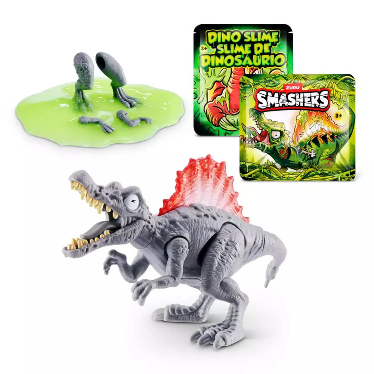 ZURU Smashers Mini Jurassic Light Up Dino Mystery Egg with Slime & Light-Up Action Figure