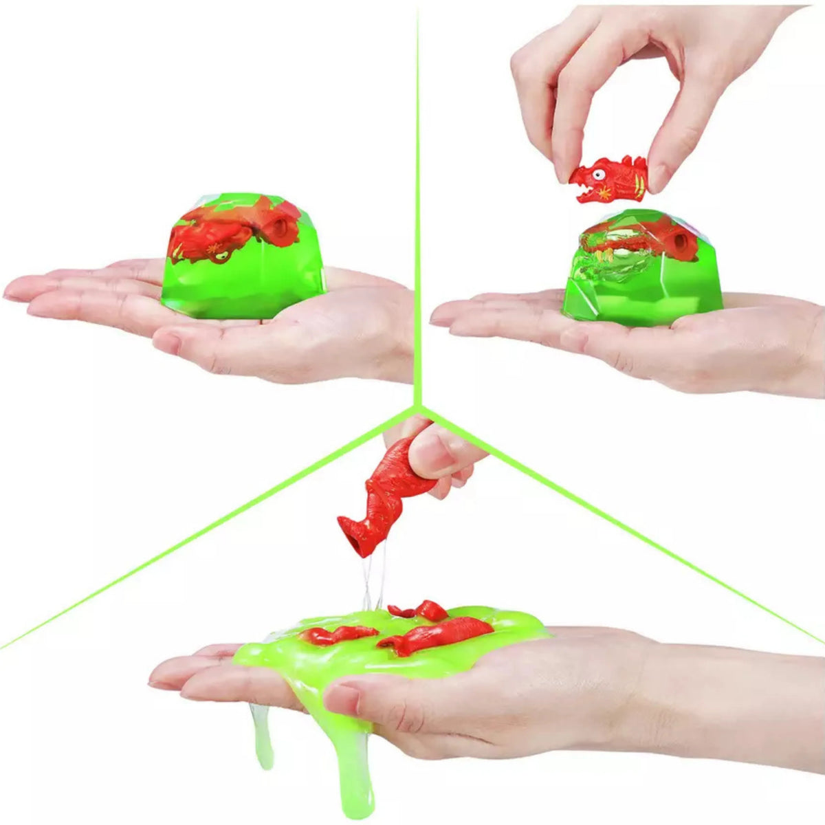 ZURU Smashers Mini Jurassic Light Up Dino Mystery Egg with Slime & Light-Up Action Figure