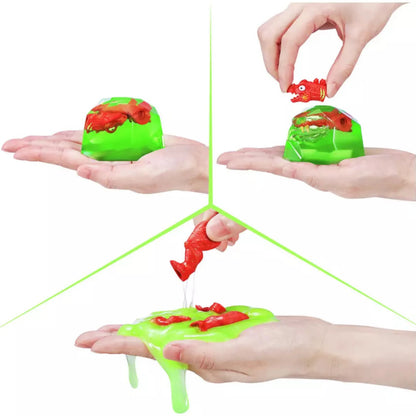 ZURU Smashers Mini Jurassic Light Up Dino Mystery Egg with Slime & Light-Up Action Figure