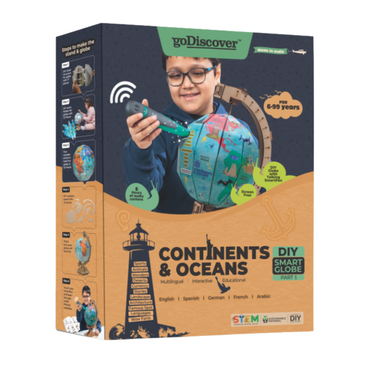GoDiscover Smart DIY Glode Continents & Oceans