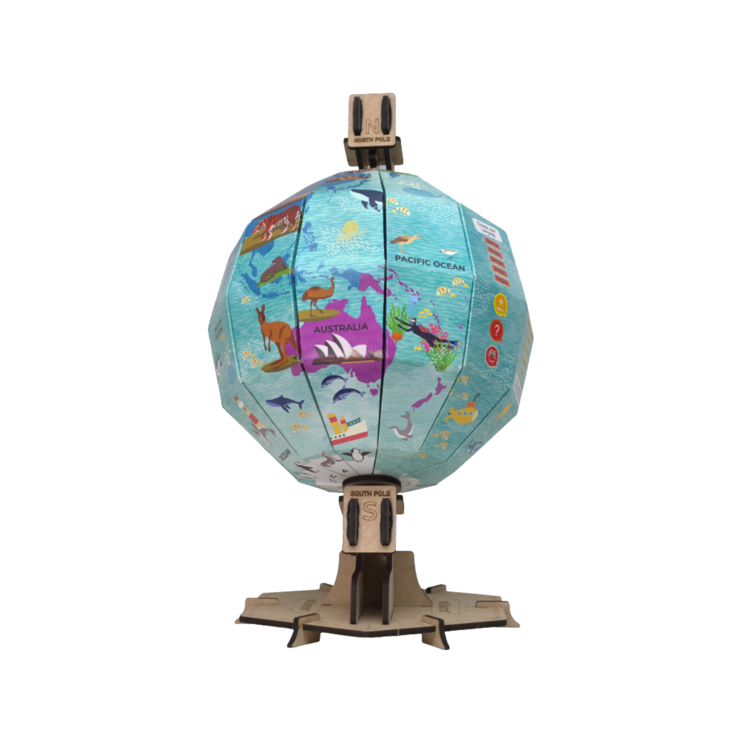 GoDiscover Smart DIY Glode Continents & Oceans