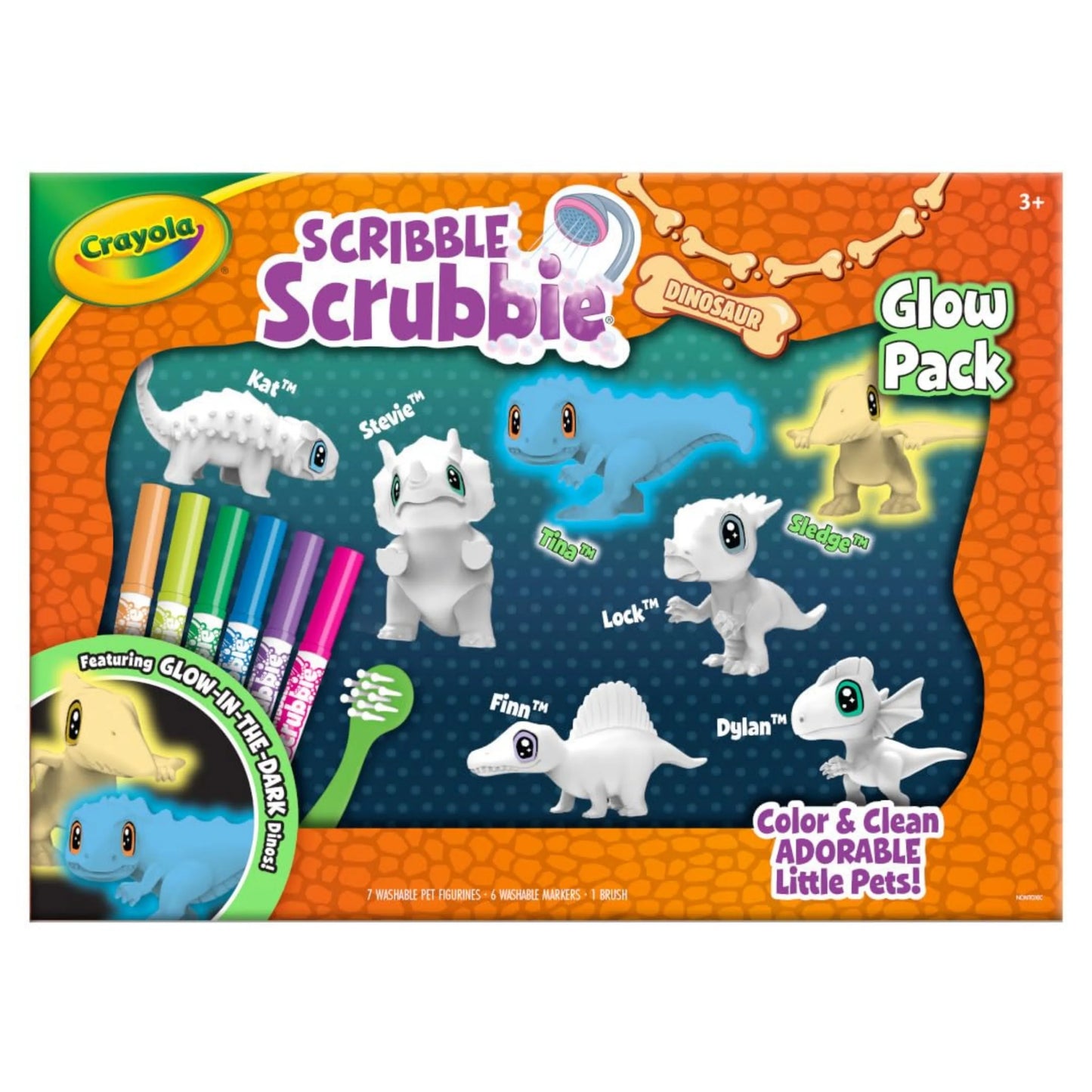 Crayola Scribble Scrubbie Dinosaur Glow Pack
