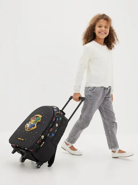 Smiggle Kids 2-in-1 Rolling Trolley Bag & School Backpack