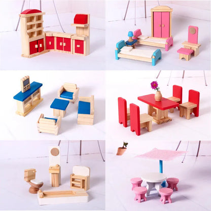 Three Story Villa Doll House For 3Y+ Ages