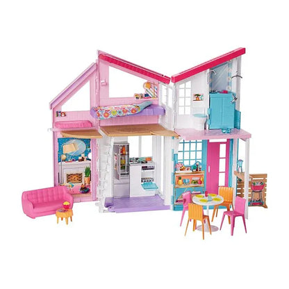 Barbie Malibu House, Fold & Store Barbie Playset, Imaginative Pretend Play Toy for Kids, 3Y+, Multicolour