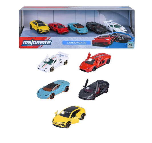 Majorette 5-Pack Diecast Cars: Lamborghini Edition Gift Pack