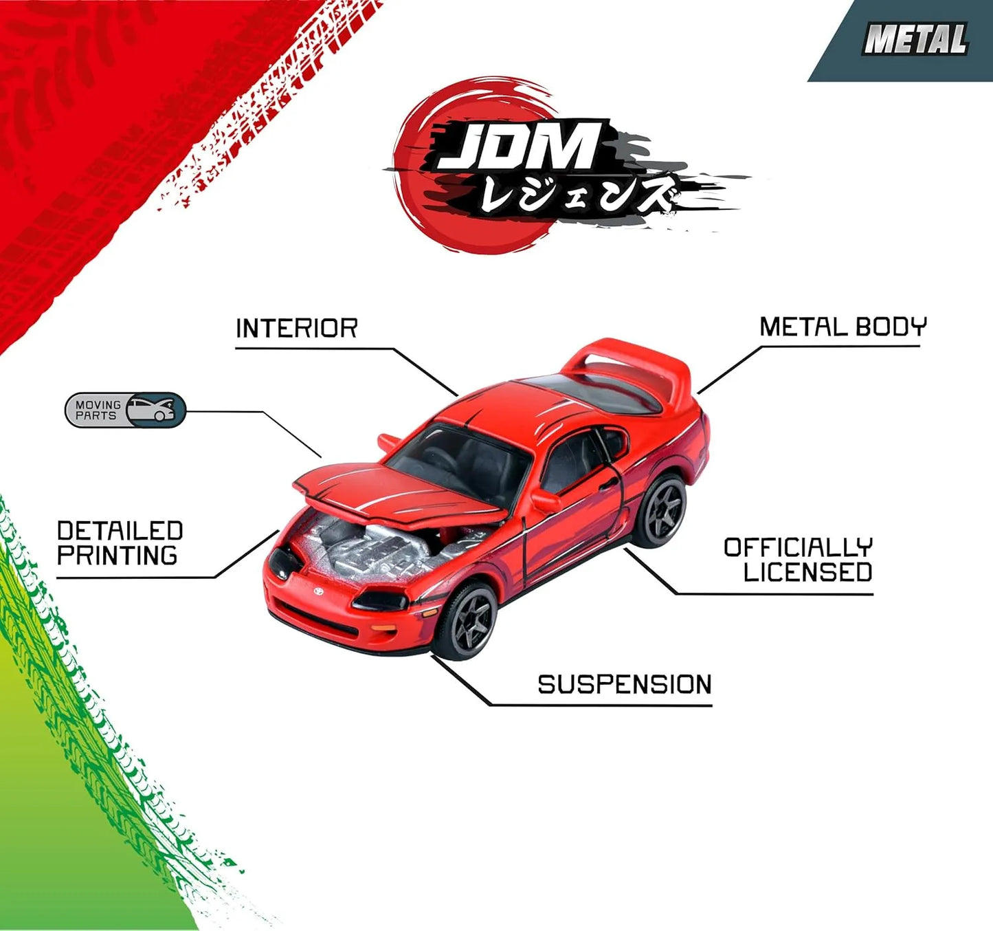 Majorette 5-Pack Diecast Cars: JDM Legends Gift Pack