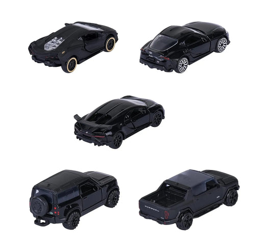 Majorette 5-Pack Diecast Cars: Black Edition Gift Pack