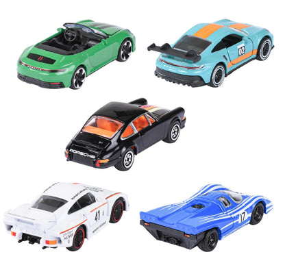 Majorette 5-Pack Diecast Cars: Porsche Legends Gift Pack